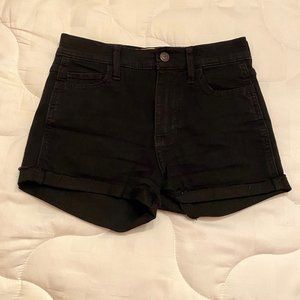 Black High Waisted Shorts from Hollister Size 1